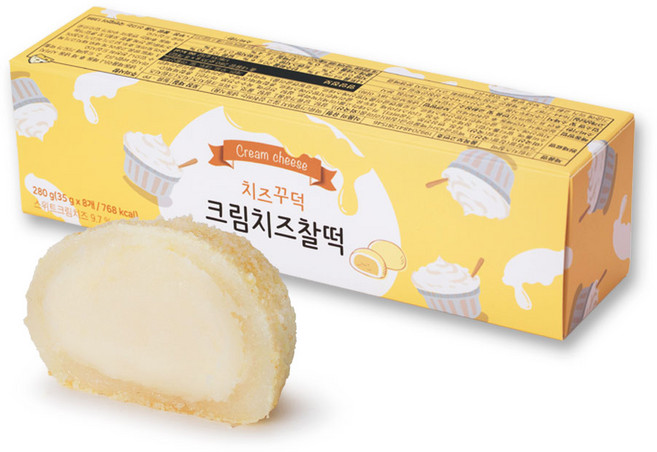 [화과방] 크림치즈찰떡 (35g x 8개입), 280g, 1세트