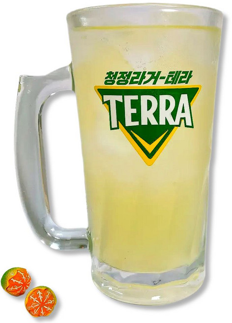 테라 맥주잔 생맥500cc잔 유리 얼음맥주컵 호프집, 1개