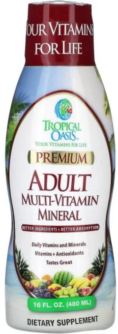 식품 멀티 비타민 종합 성인용 열대 오아시스 미네랄 16 floz, 식품 멀티 비타민 종합 성인용 열대 오아시스 미네랄 1, 1개, 480ml - 쿠팡