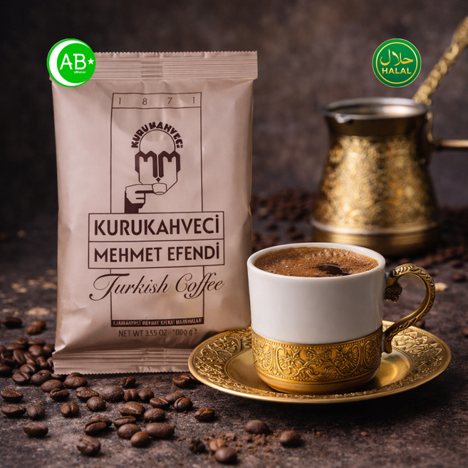 메흐멧 에펜디 터키 커피 - 이브릭 조리에 적합 Mehmet Efendi Roasted Turkish Coffee - Ibrik Style, 1개, 100g