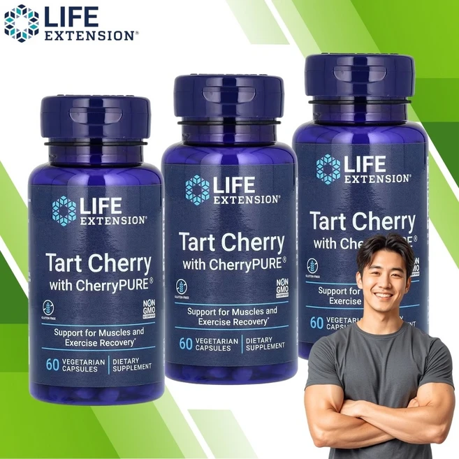 라이프익스텐션 타트체리 체리퓨어 480mg 60캡슐 3개, 60 - 쿠팡