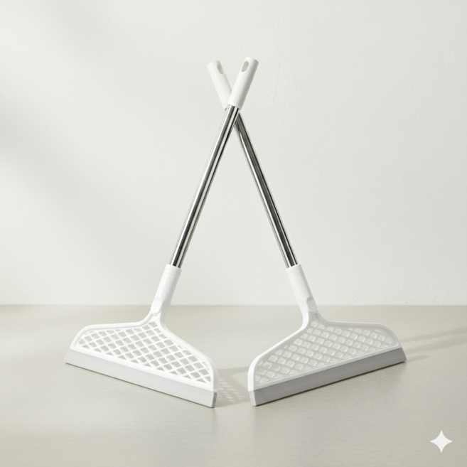 이지쓱싹 클린 실리콘 빗자루, 2개, 화이트