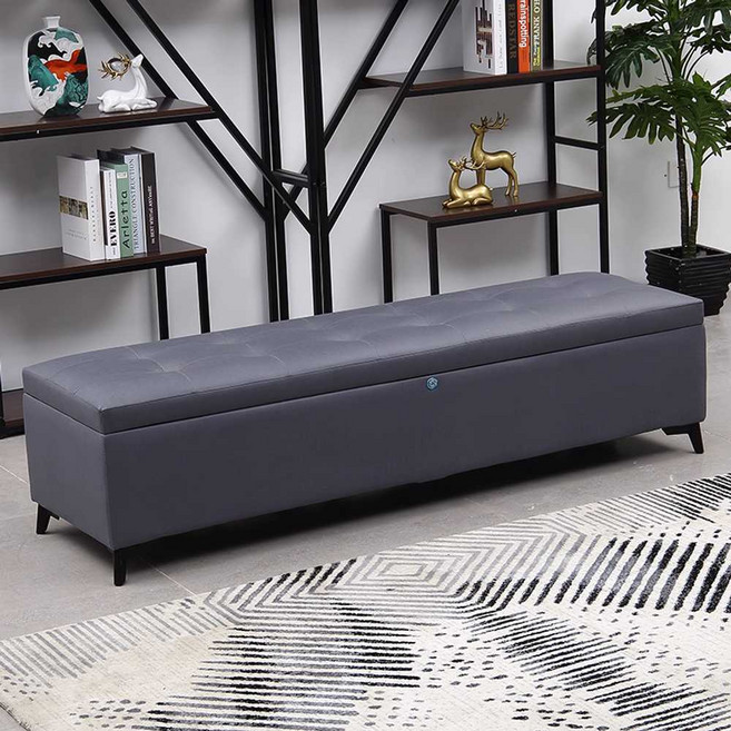 야외 수납 벤치 가든 마당 야외용 펜션 의자 수납형, 10. 100x40x40CM수납-파란색