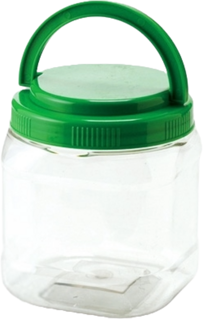 HD-광구 1.5L 사각 (100개) 캡 SET 7color 반찬통 젓갈통 고추장통 된장통 양념통, 노랑캡, 1세트