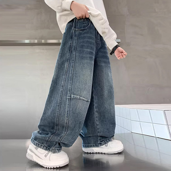 봄 주니어 절개벌룬핏 데님팬츠