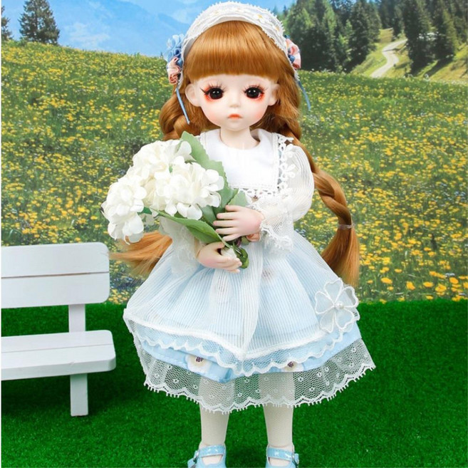 10살 여자조카 리얼한 인형선물 30cm 구체관절인형 리아 어린이선물 크리스마스 성탄절선물, 1개