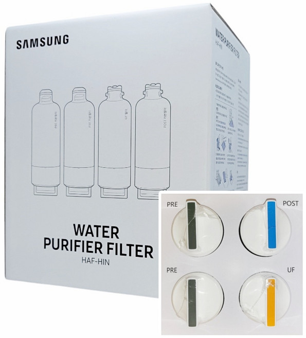 삼성 비스포크 정수기 언더씽크 4단계 정수 필터 세트 HAF-HIN, 1세트, 4단계 필터