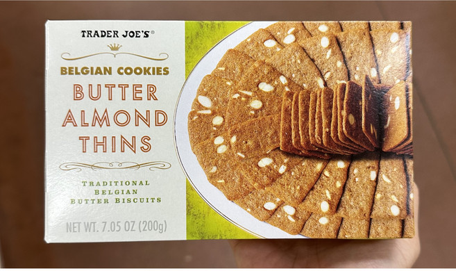 1+1 트레이더조 벨기안 쿠키 버터 아몬드 씬 200g, 2개