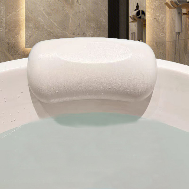 목욕베개 미끄럼 제품 욕조 베개 쿠션 컵 쿠션욕실 목욕 액세서리 머리 받침부드러운 방지 방수 흡입 목, 2.하얀색