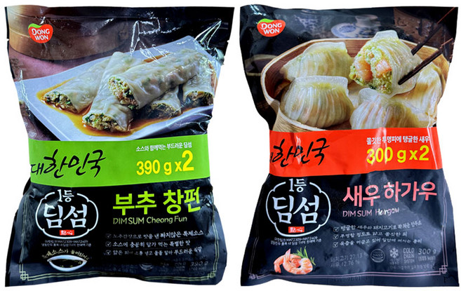 [10%적립] 동원 딤섬 부추창펀 390g x 4봉+새우하가우 300g x 4봉, 4개