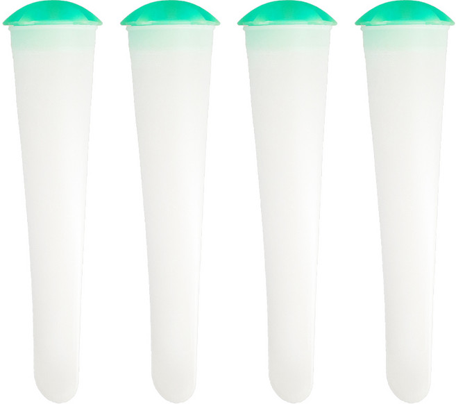 국산 실리콘 아이스크림 스틱 4p 얼음틀 아이스크림틀 얼음 트레이 4개 세트, 민트