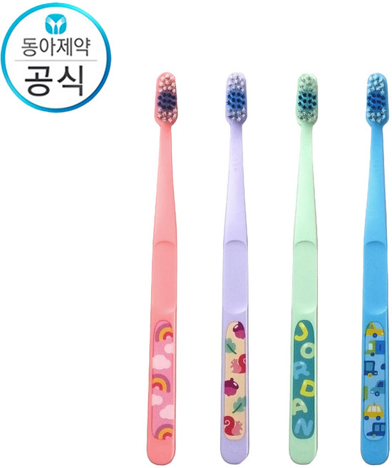 조르단 유아 어린이 칫솔 버디 1단계 (색상랜덤), 4개, 1세트
