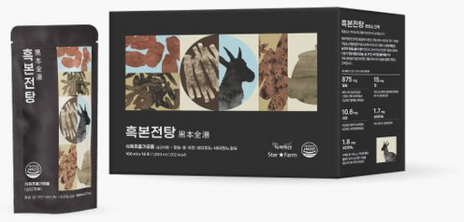 흑보목 흑염소진액 엑기스 흑염소즙 초방리농장 스타팜 흑삼전탕 리뉴얼 흑본전탕 10개입 1박스, 없음, 상세설명 참조