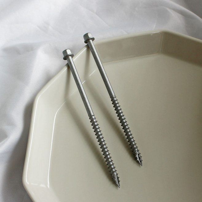 목재용 육각스크류 육각머리 데크 외날피스 델타도금 100-180mm, 14X125mm (100발), 1개