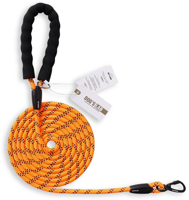 독스랩 1.5m 2m 3m 5m 스트롱 로프 소형견 중형견 대형견 줄 강아지 리드줄 산책줄, 오렌지, 1개