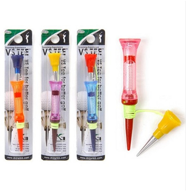 코비스 골프티 자석티 티꽂이 2종 1세트 롱티(76mm)+숏티(39mm) 끈연결 색상랜덤