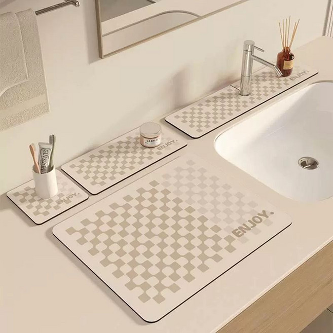 싱크대 상판 매트 주방 깔개 깔판 2개입 논슬립