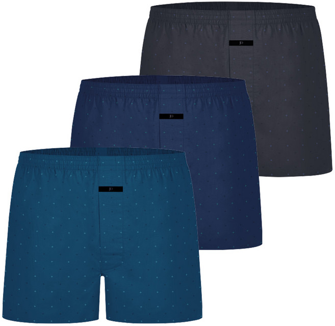 제임스딘 남성 순면 트렁크 팬티 80수 고급 사각박서 P61 3매입