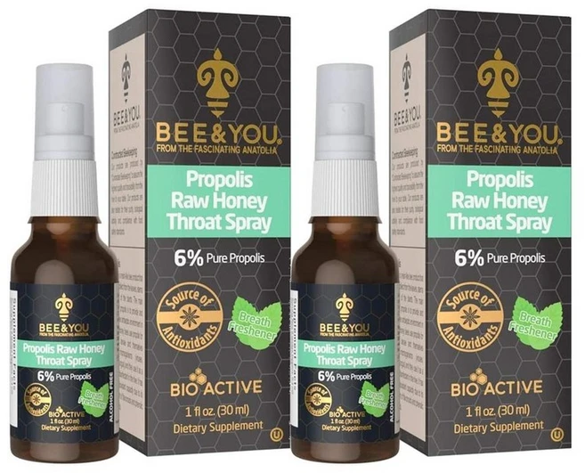 BEE & YOU Propolis Raw Honey Throat Spray 비앤유 프로폴리스 로 허니 멘솔 스프레이 30ml - 쿠팡