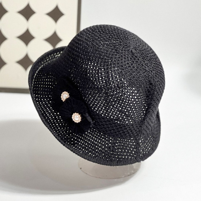 VITALO 플로아 클로슈 여성모자 봄 여름 밀짚모자 리본 러블리 버킷햇 썬캡