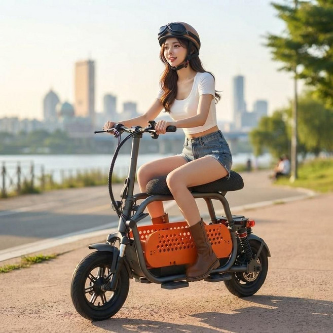 큐브라이더 800W 소형 접이식 전동스쿠터 출퇴근용스쿠터 48V 타이어, 48V숏시트+바스켓 35A약150km리튬배터리, 알루미늄 합금