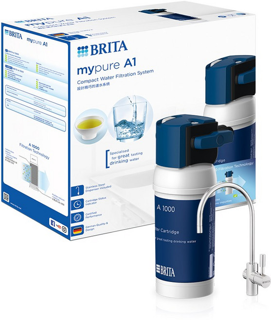 BRITA mypure A1000長效型櫥下淨水器 (含濾芯及龍頭), A1