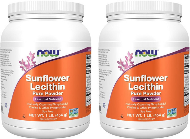 나우푸드 선플라워 레시틴 퓨어 파우더, 454g, 2개