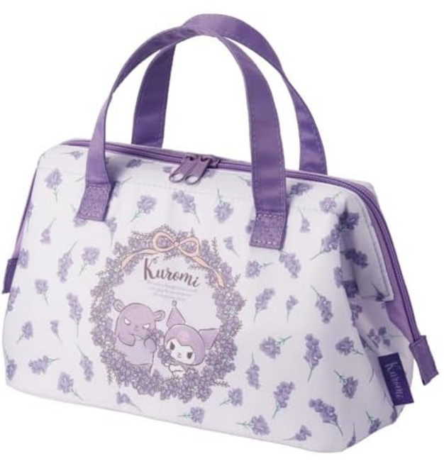 스케이터 (Skater) 보냉 가마구치 런치 백 크로미 플라워리스 산리오 KGA1-A, 걸쇠, 1개