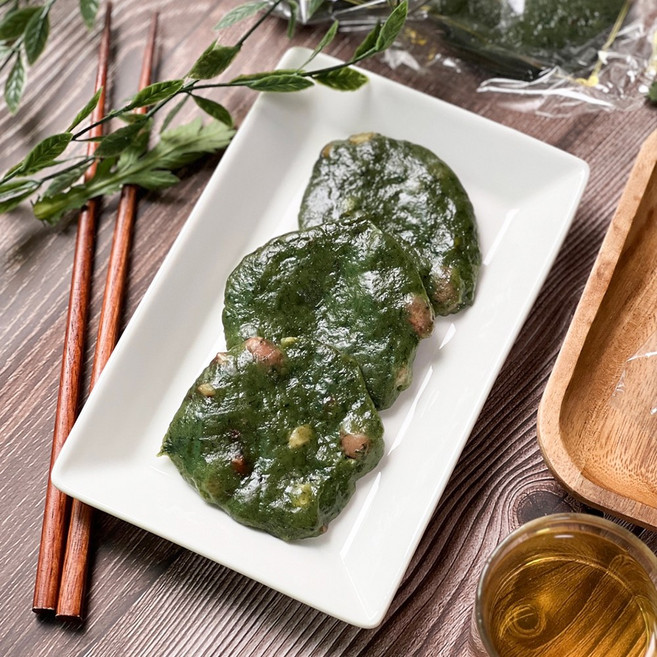 두현네 진도 해풍 쑥개떡 견과 쑥떡 수제떡, 100개, 30g