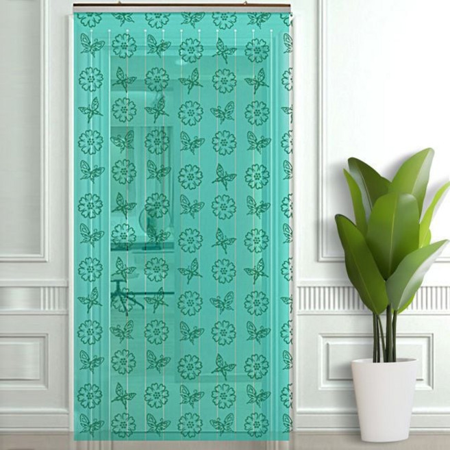 문발 파리 가리개발 문발 커튼 현관 창 꽃나비