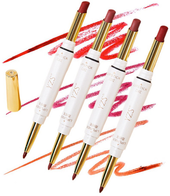 컵에 묻지 않는 듀얼 헤드 립스틱 립라이너 묻지않고 지워지지않는 립스틱 번지지않는 촉촉한 반전 립스틱 매직 보습 방수 립스틱 sy211, 레토르칠리, 1개