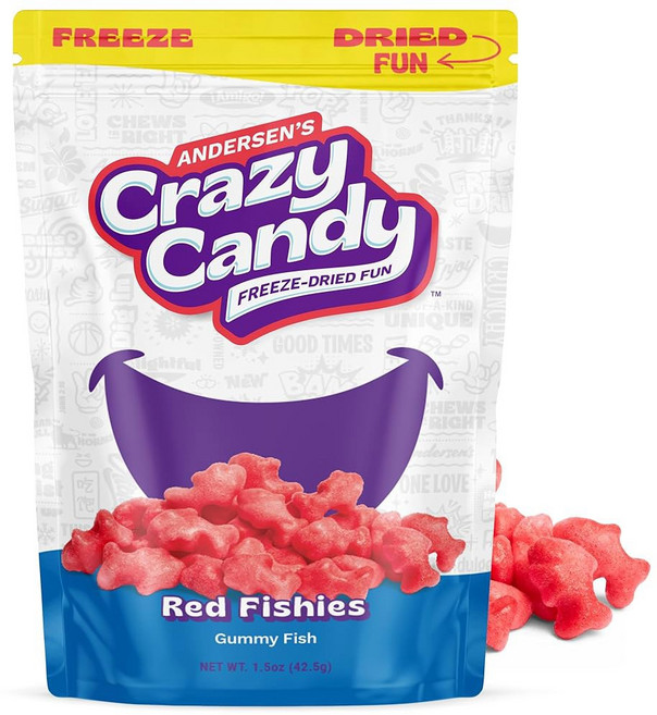 얼린 말린 버터 취성 캔디 질감의 가벼운 취성 미친 사탕 통기성 땅콩, Red Fishies