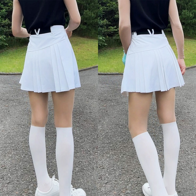 투솜 여성골프스커트 엑스고리 치마바지 빅사이즈 밴딩 여자 골프웨어 플리츠 주름 S M L