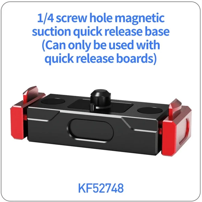 GoPro Hero 12/11/10/9/8 마그네틱 퀵 릴리스 마운트 키트 알루미늄 베이스 1/4" ARRi 나사 삼각대 어댑터, 04 Quick Release Mount