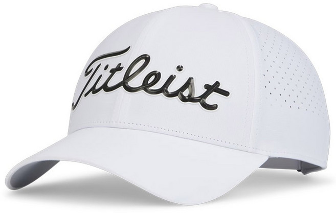 타이틀리스트 2025 플레이어스 테크 모자 TH24APTA, 1개, 화이트/블랙