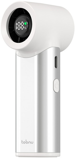 투비뉴 휴대용 무선 선풍기 미니 냉각 핸디 손선풍기, 화이트, TO-ICY10M