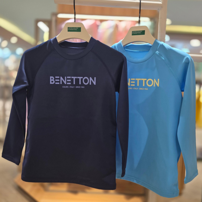 [아동/베네통키즈] 주니어 아동 키즈 수영복 래쉬가드 상의