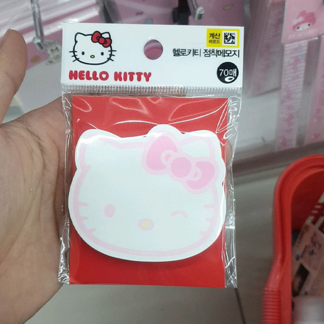 헬로키티 점착 메모지 얼굴 70매, 1개