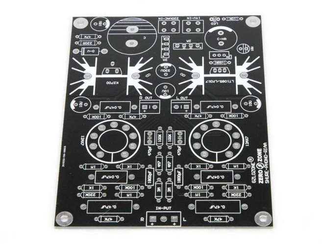 SUQIYA-HIFI RIAA MM (Moving Magnet) Shure M65 Circuit 12AX7 Tube Phono Amplifier PCB Kit Finishe, [01] PCB