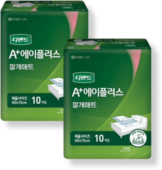 디펜드 에이플러스 깔개매트 10매 2팩(20매) 위생매트, 2개, 10매입