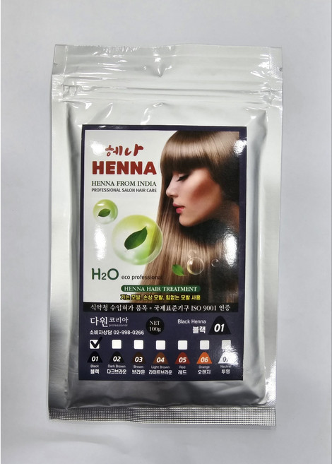 [태민사] H20 헤나 파우더100g 헤나염색약 식약청허가제품 헤나가루 헤어영양앰플 증정 가루염색약 순한염색, 1개, 오렌지(천연)