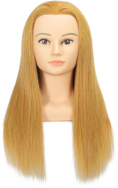 비너스가발 100%인모 22인치 상반신 대회작품용 통가발 드라이 아이롱 업스타일 연습, 1개