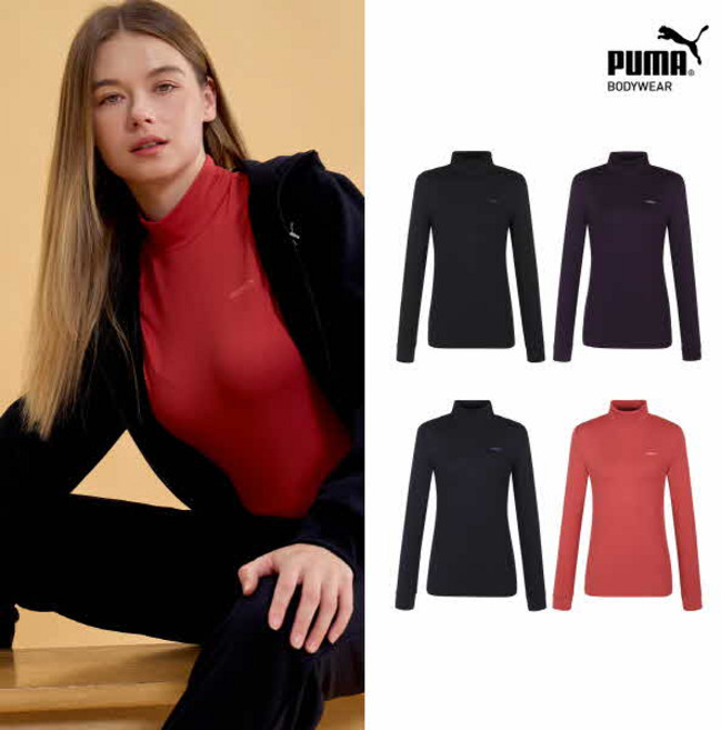 [푸마] 여성 긴팔 모크넥 티셔츠 4종