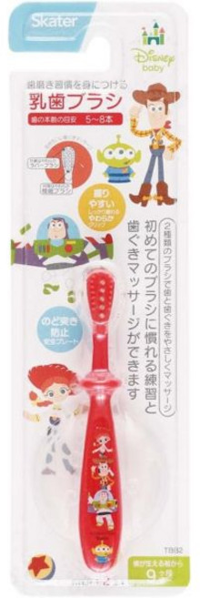 スケーター(Skater) 스케이터 TBB4-A 칫솔 유아용 만 1세 6개월 전후 디즈니 토이 스토리 일본 출고 키즈, 9ヶ月, Toy Story, 1개