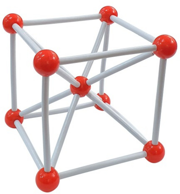 체심입방격자 결정구조 모형 완성품, 상세페이지 참조