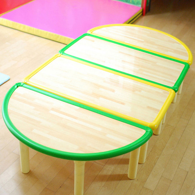 [동화오피스] KG안전 책상 모서리보호대 끼움식 / 유아 안전용품, 반원 다홍, 1개