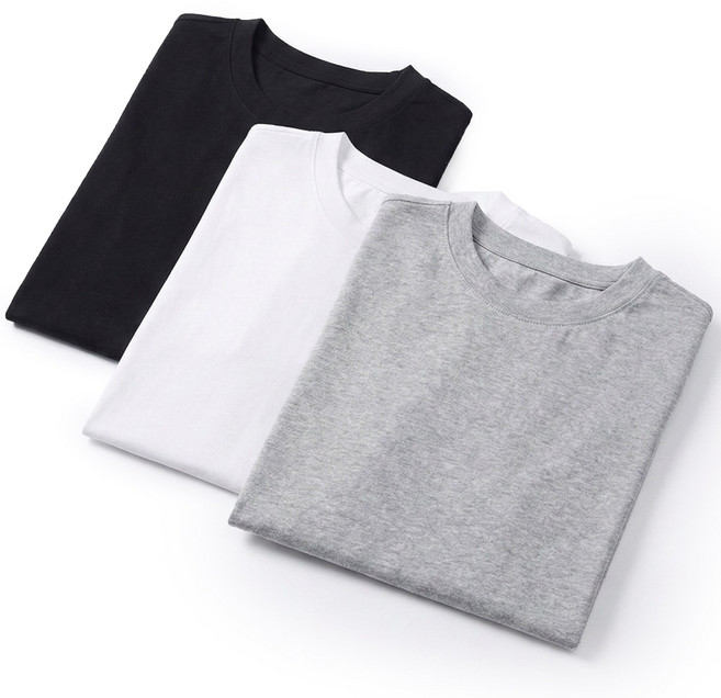 맥스모어 빅사이즈 남녀공용 오코텍스 30수 순면 무지 반팔티 3장