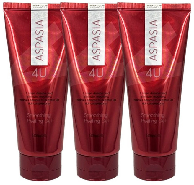 아스파시아 4U 스무징 각질제거 필링 젤 180ml 3개
