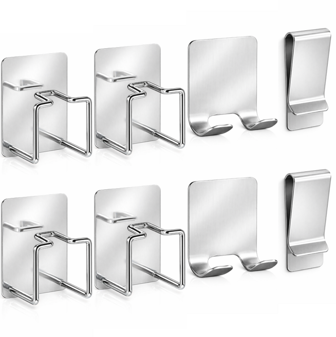 304 스텐 무타공 칫솔 거치대, 1세트, 4인