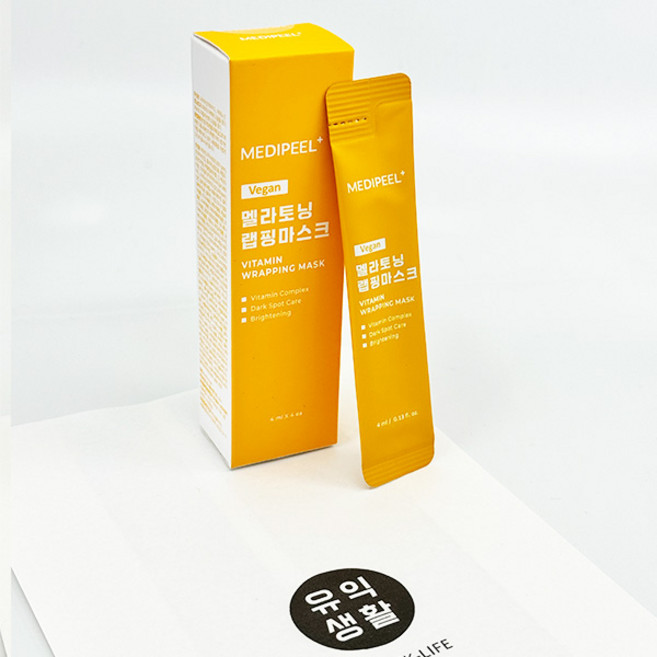 유익생활 메디필 비타민 멜라토닝 노랑 랩핑마스크 4ml + 니플패치, 4개입, 4개